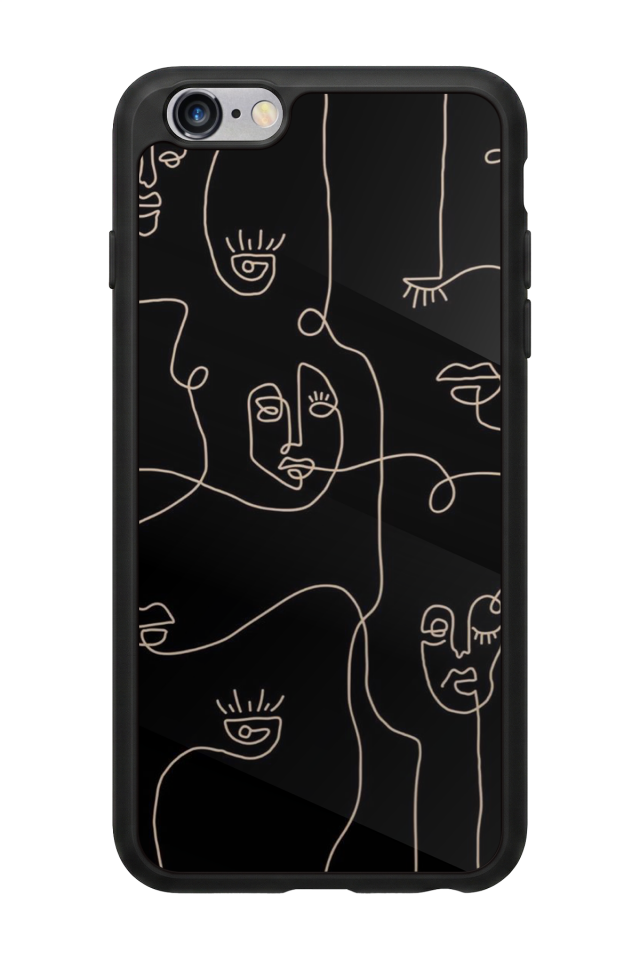 iPhone 6s Plus Uyumlu Line Art Tasarımlı Glossy Premium Kılıf