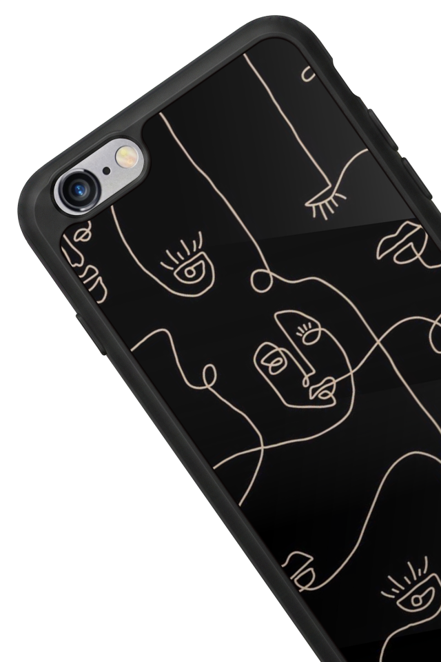 iPhone 6s Plus Uyumlu Line Art Tasarımlı Glossy Premium Kılıf