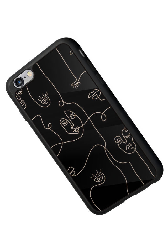 iPhone 6s Plus Uyumlu Line Art Tasarımlı Glossy Premium Kılıf
