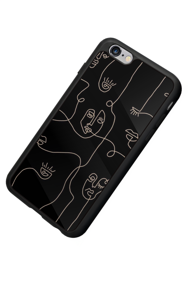 iPhone 6s Plus Uyumlu Line Art Tasarımlı Glossy Premium Kılıf