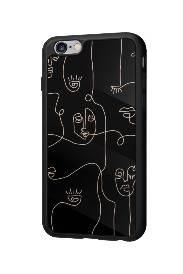 iPhone 6s Plus Uyumlu Line Art Tasarımlı Glossy Premium Kılıf