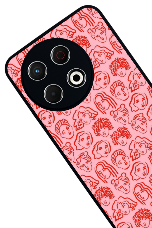 Tecno Spark 30 Pro Uyumlu Line Art Tasarımlı Glossy Premium Kılıf