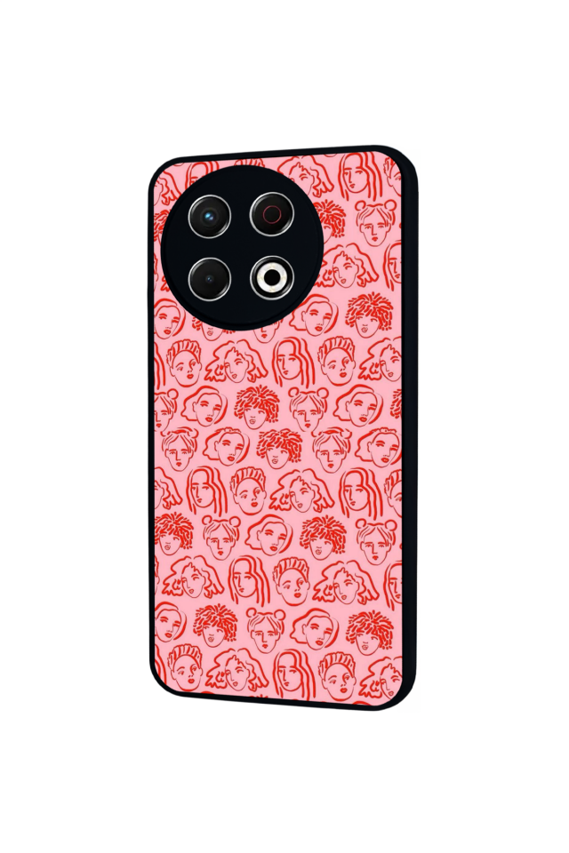 Tecno Spark 30 Pro Uyumlu Line Art Tasarımlı Glossy Premium Kılıf