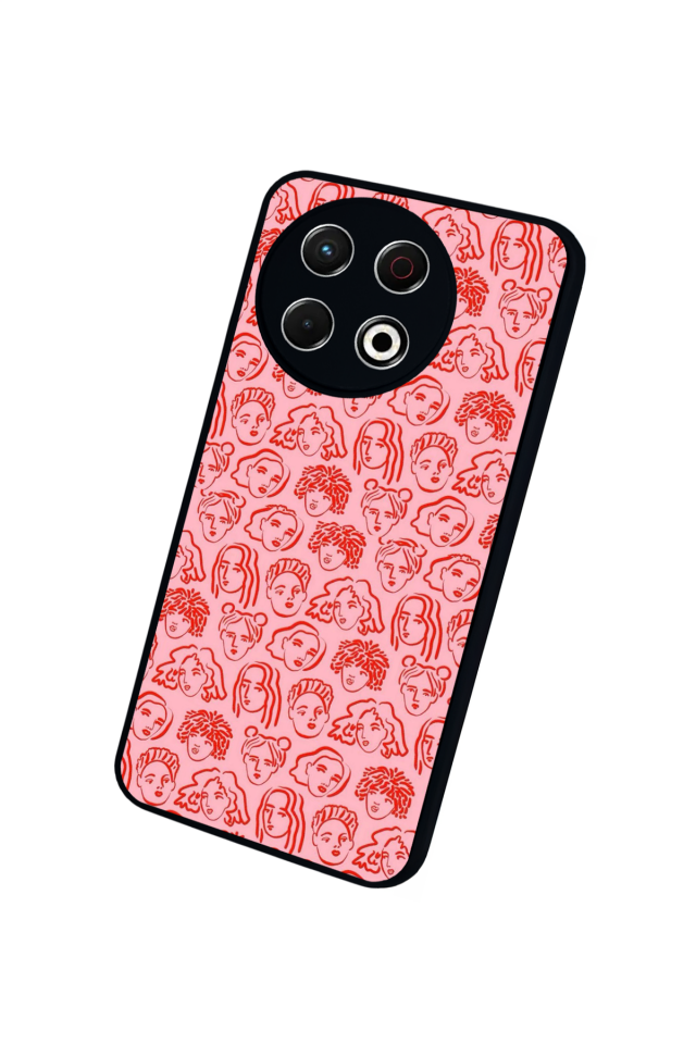 Tecno Spark 30 Pro Uyumlu Line Art Tasarımlı Glossy Premium Kılıf