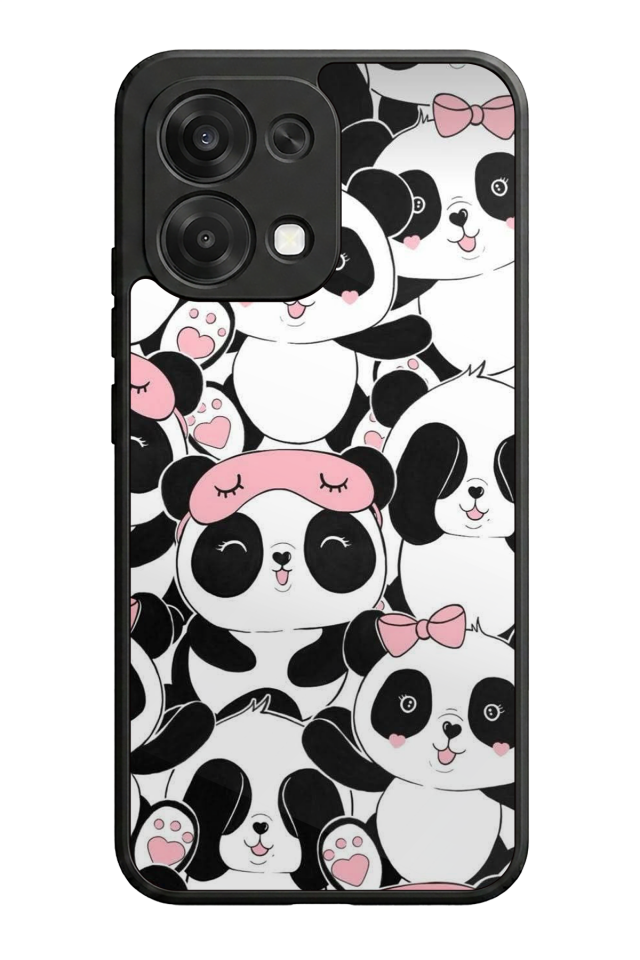 Oppo A6 Pro Uyumlu Panda Tasarımlı Glossy Premium Kılıf