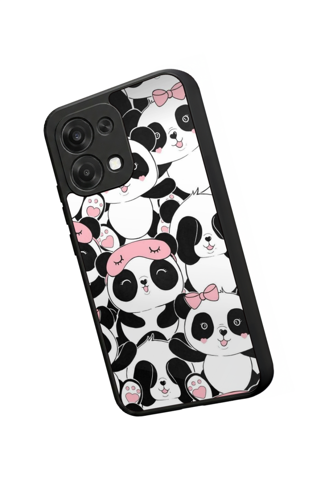 Oppo A6 Pro Uyumlu Panda Tasarımlı Glossy Premium Kılıf