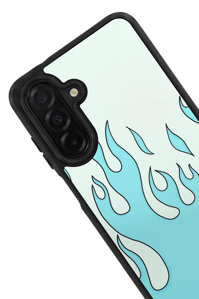 Samsung Galaxy A56 Uyumlu Retro Flame Patterns Tasarımlı Glossy Premium Kılıf