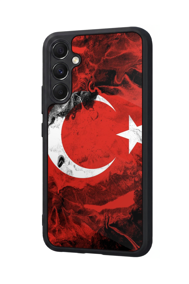 Samsung Galaxy M34 Uyumlu Türk Bayragi Tasarımlı Glossy Premium Kılıf