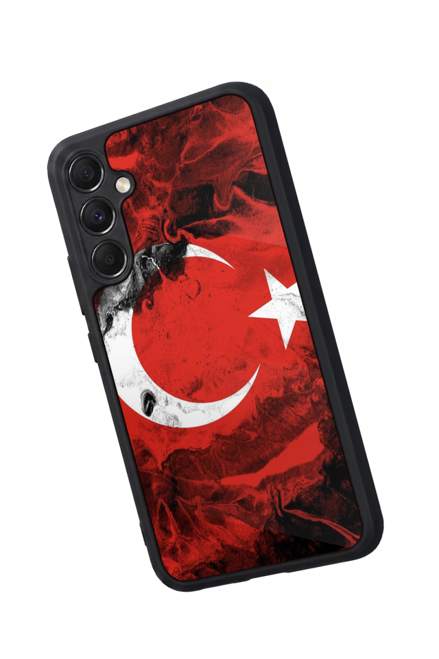 Samsung Galaxy M34 Uyumlu Türk Bayragi Tasarımlı Glossy Premium Kılıf
