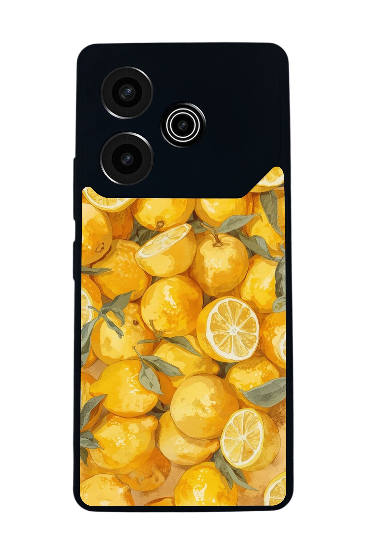Tecno Pova 6 Uyumlu Limon Tasarımlı Glossy Premium Kılıf