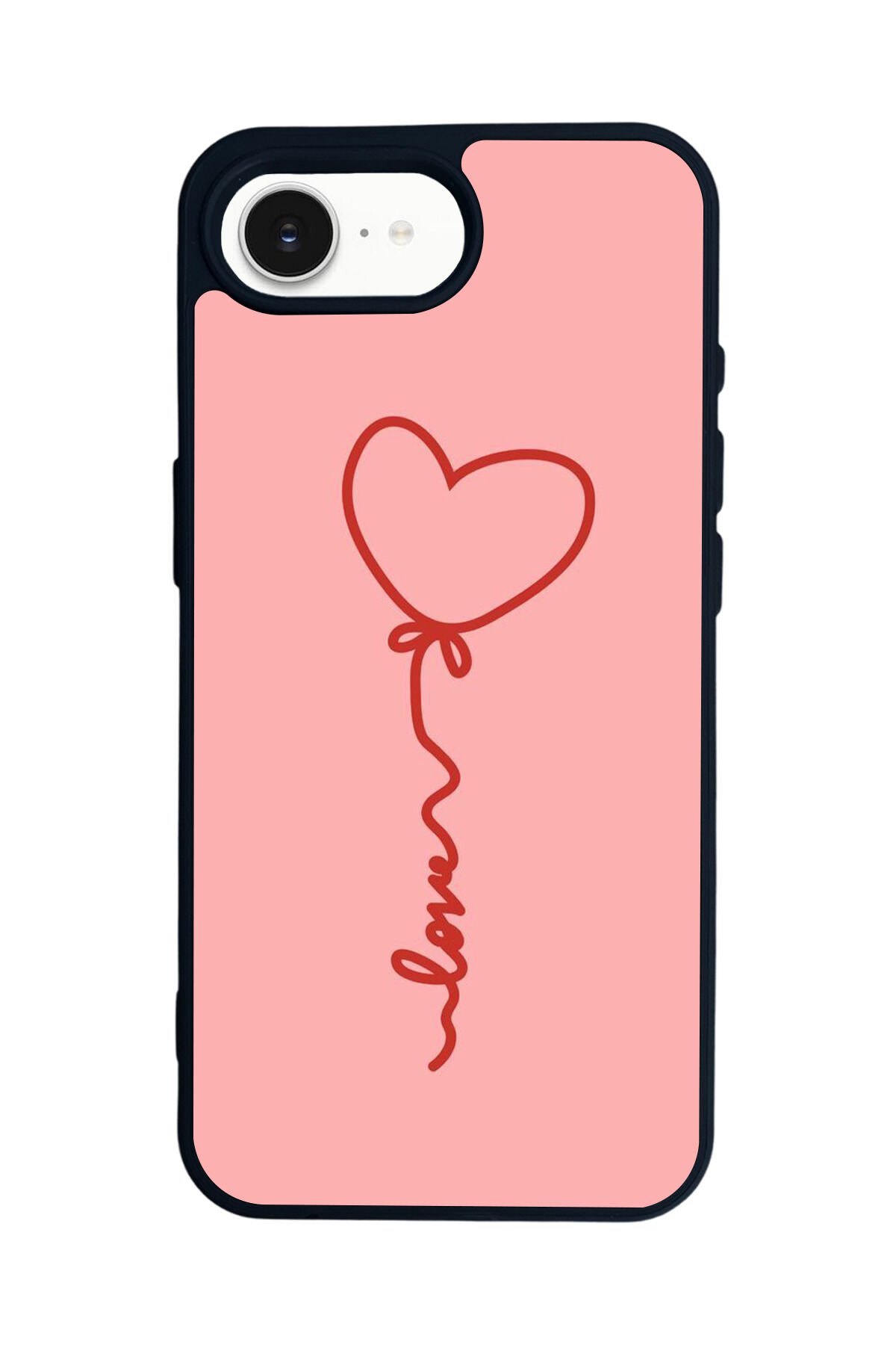 iPhone 16E Uyumlu Kalp Love Tasarımlı Glossy Premium Kılıf