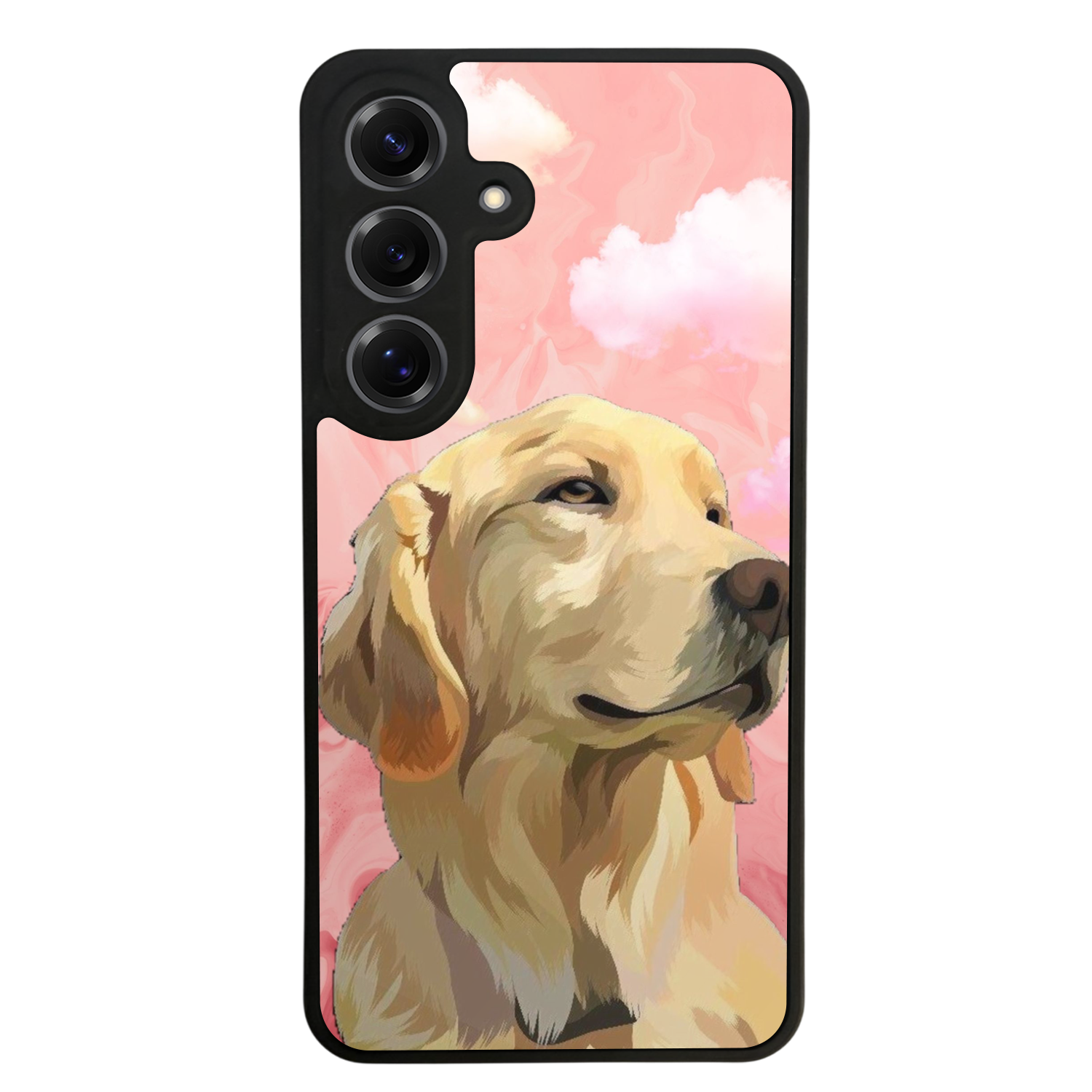 Samsung Galaxy S25 Uyumlu Golden Kopek Tasarımlı Glossy Premium Kılıf