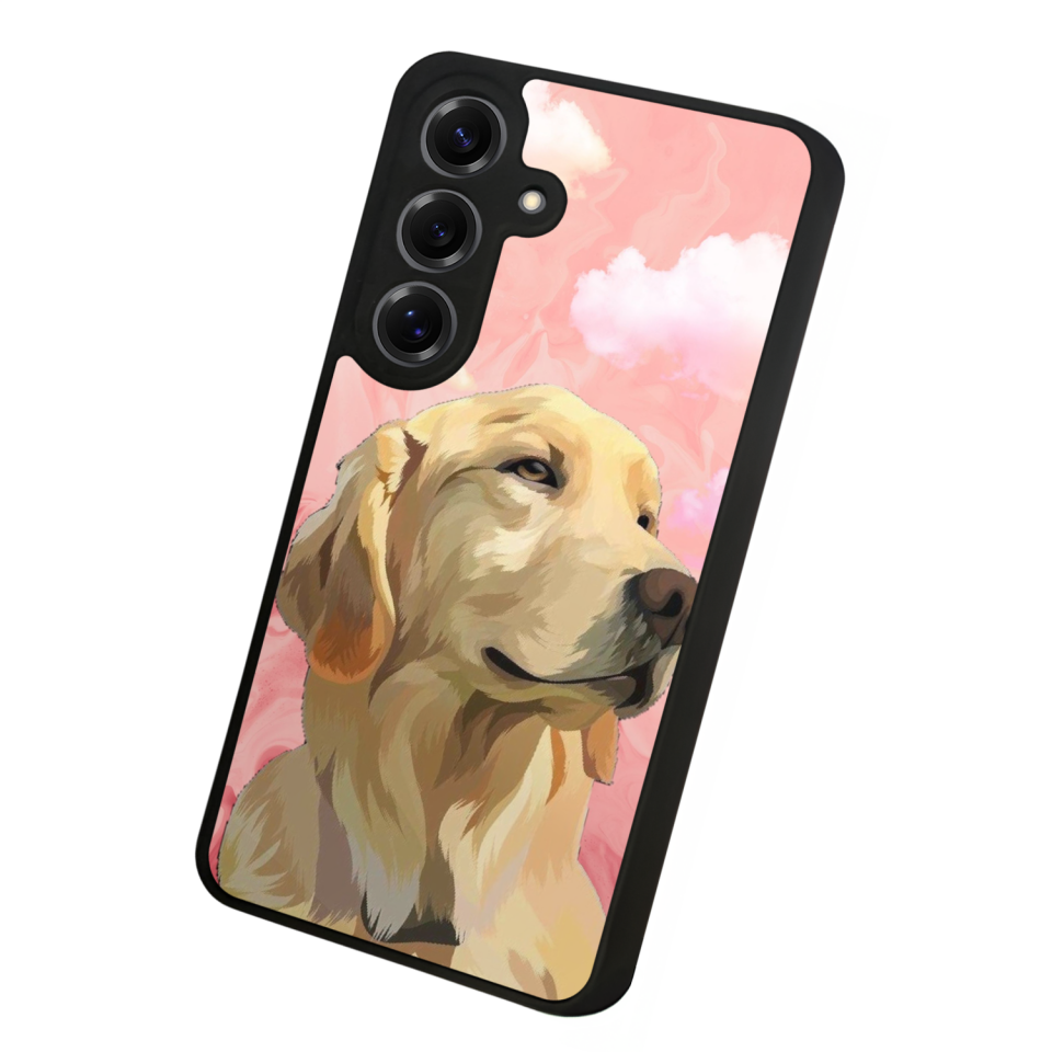 Samsung Galaxy S25 Uyumlu Golden Kopek Tasarımlı Glossy Premium Kılıf