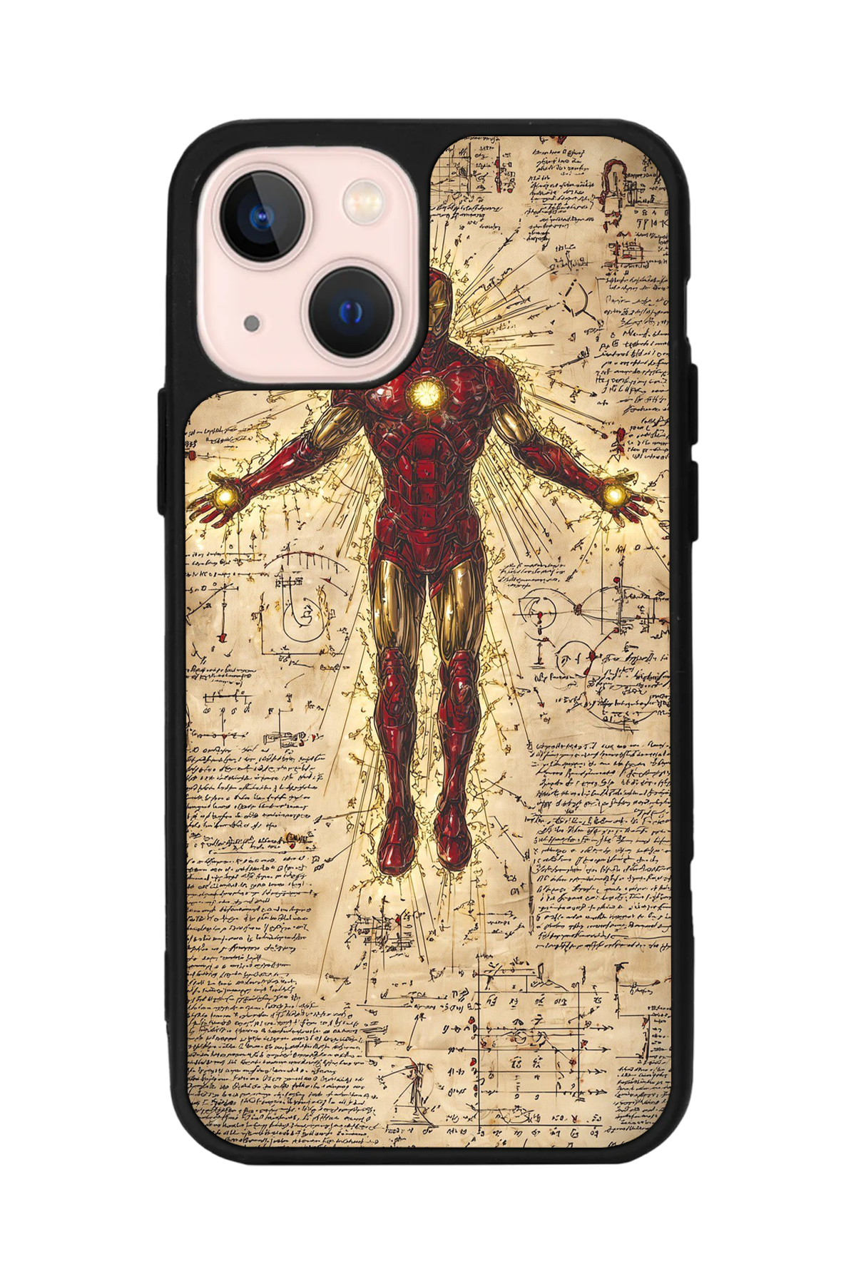 iPhone 14 Plus Uyumlu  Iron Man ( Demir Adam ) Tasarımlı Glossy Premium Kılıf