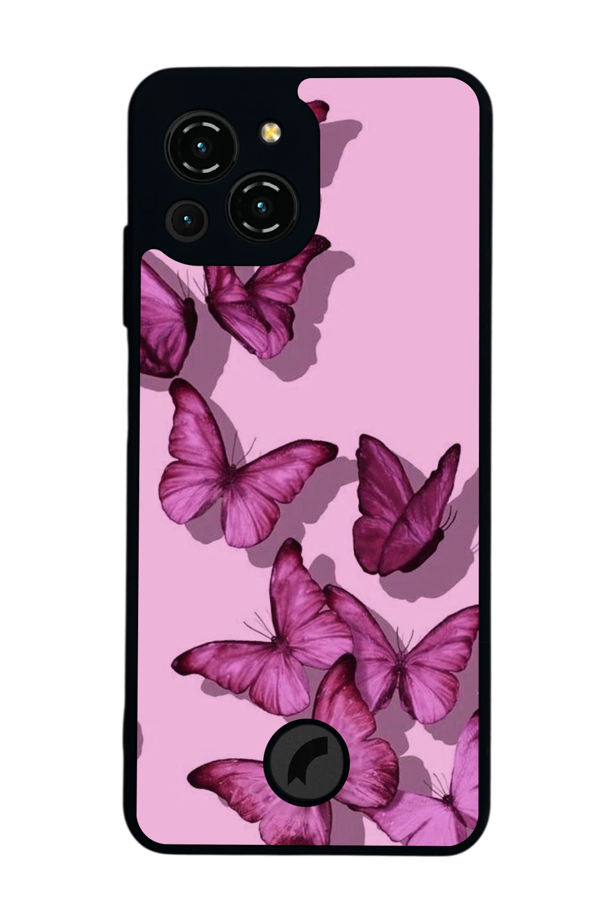 Reeder S23 Pro Max Uyumlu Kelebek Tasarımlı Glossy Premium Kılıf