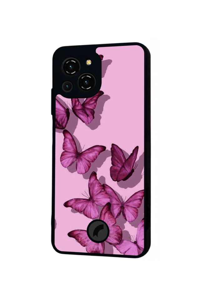 Reeder S23 Pro Max Uyumlu Kelebek Tasarımlı Glossy Premium Kılıf
