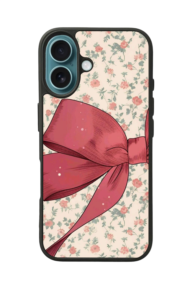 iPhone 16 Plus Uyumlu Kurdele Tasarımlı Glossy Premium Kılıf