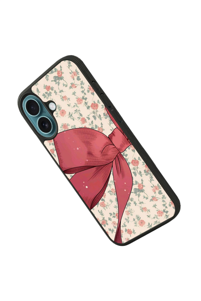 iPhone 16 Plus Uyumlu Kurdele Tasarımlı Glossy Premium Kılıf