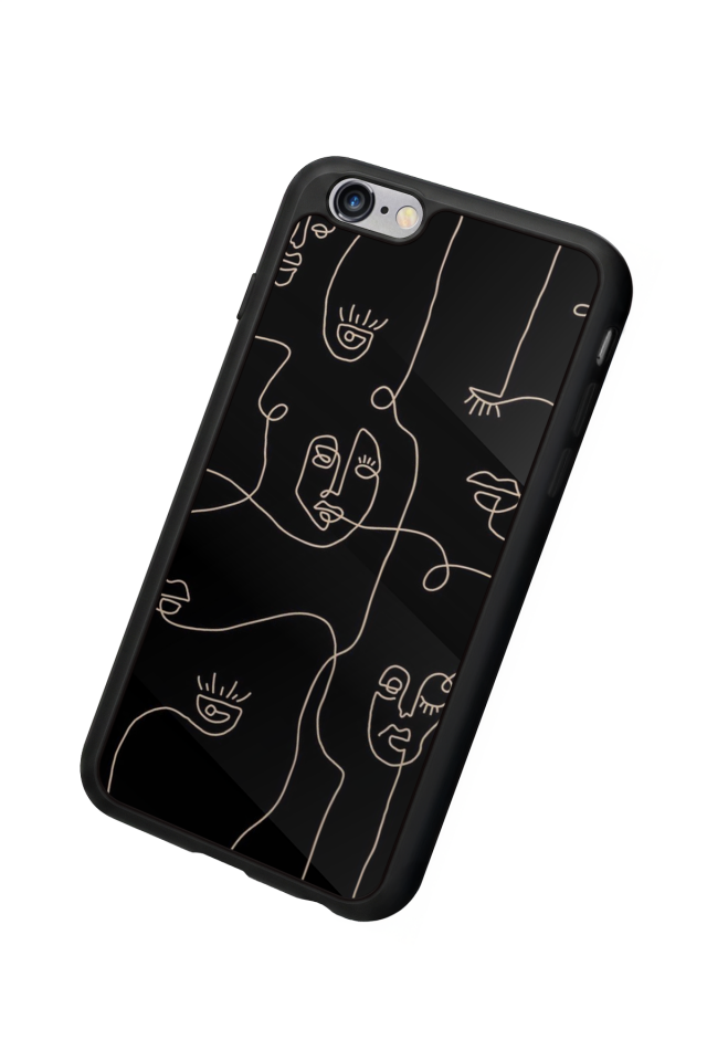 iPhone 6s Plus Uyumlu Line Art Tasarımlı Glossy Premium Kılıf