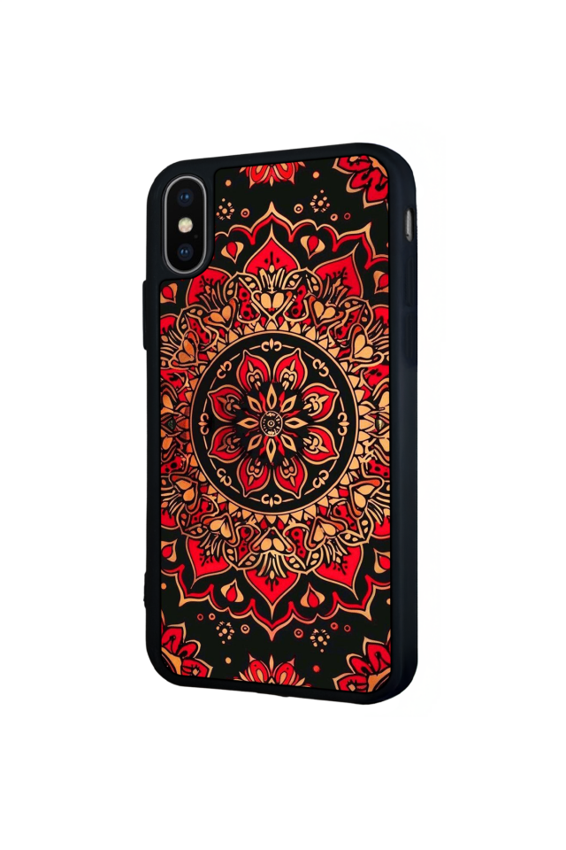 iPhone XS Max Uyumlu Mandala Tasarımlı Glossy Premium Kılıf