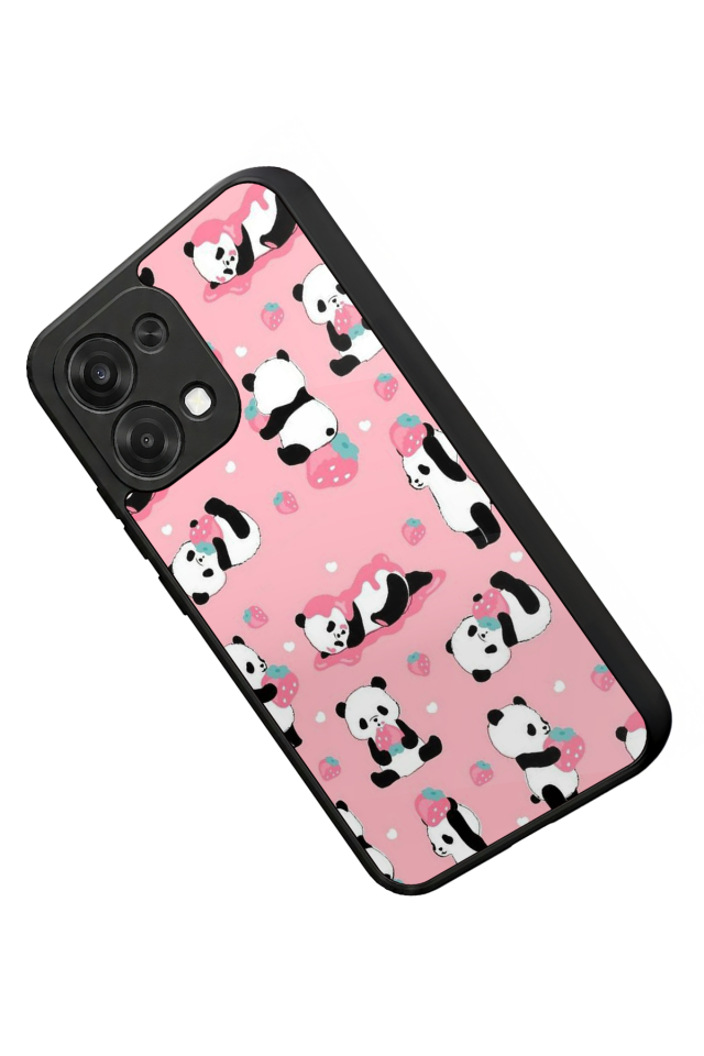 Oppo A6 Pro Uyumlu Panda Tasarımlı Glossy Premium Kılıf