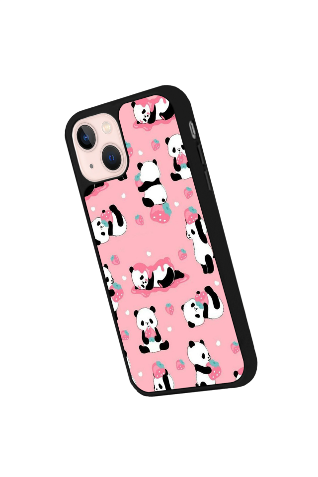 iPhone 13 Mini Uyumlu Panda Tasarımlı Glossy Premium Kılıf