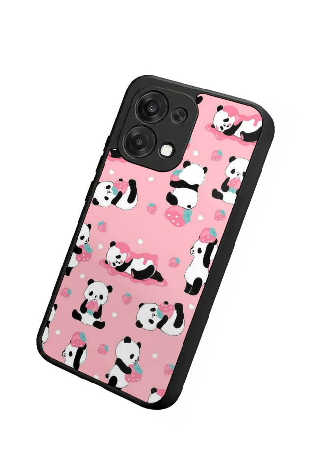 Oppo A6 Pro Uyumlu Panda Tasarımlı Glossy Premium Kılıf