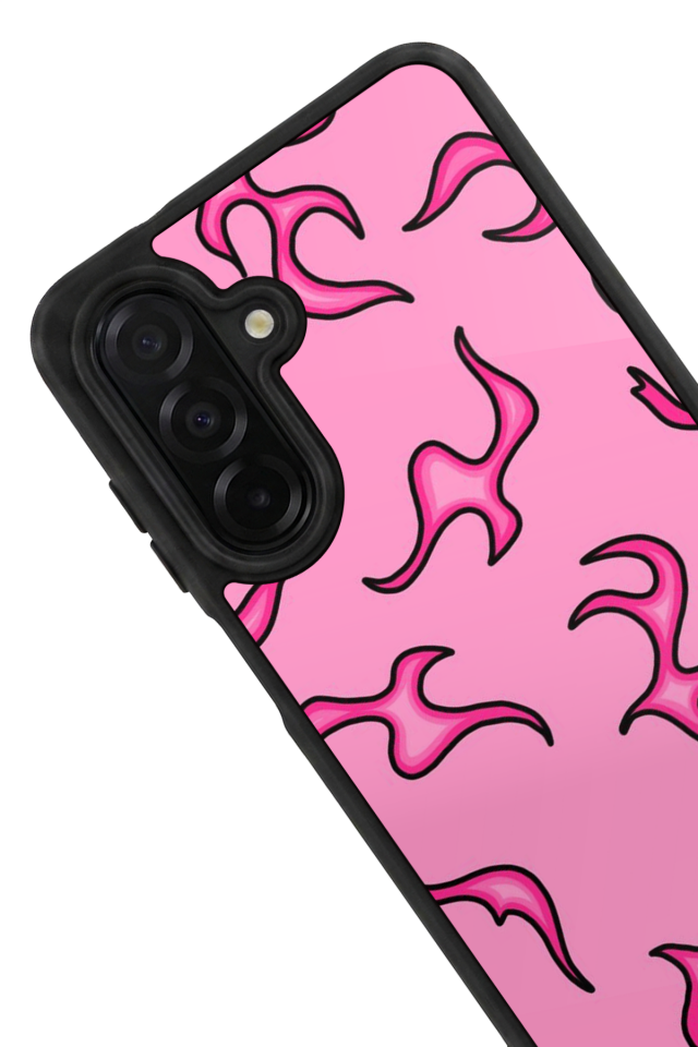 Samsung Galaxy A56 Uyumlu Retro Flame Patterns Tasarımlı Glossy Premium Kılıf