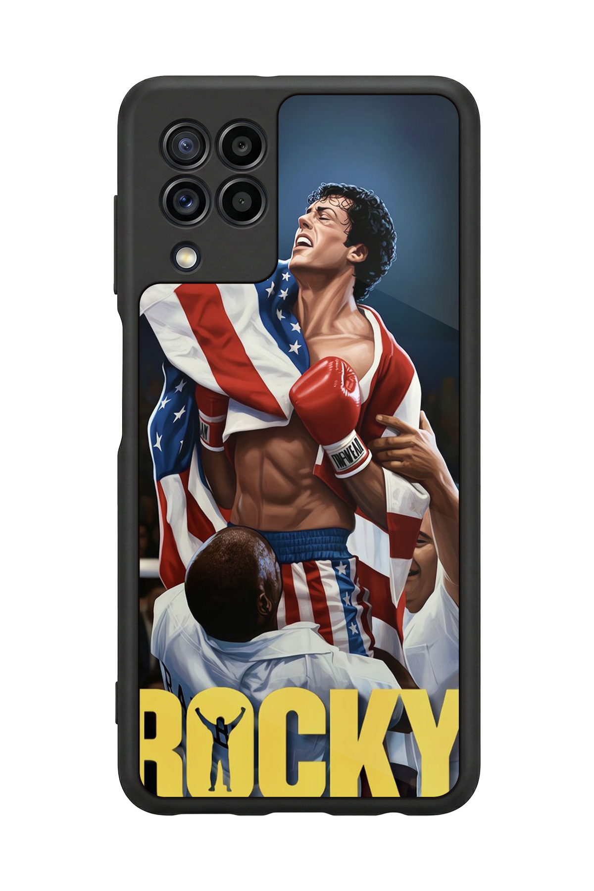 Samsung Galaxy M22 Uyumlu Rocky Tasarımlı Glossy Premium Kılıf