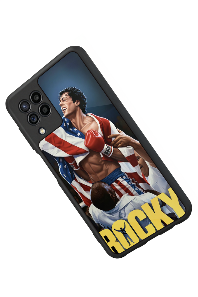 Samsung Galaxy M22 Uyumlu Rocky Tasarımlı Glossy Premium Kılıf