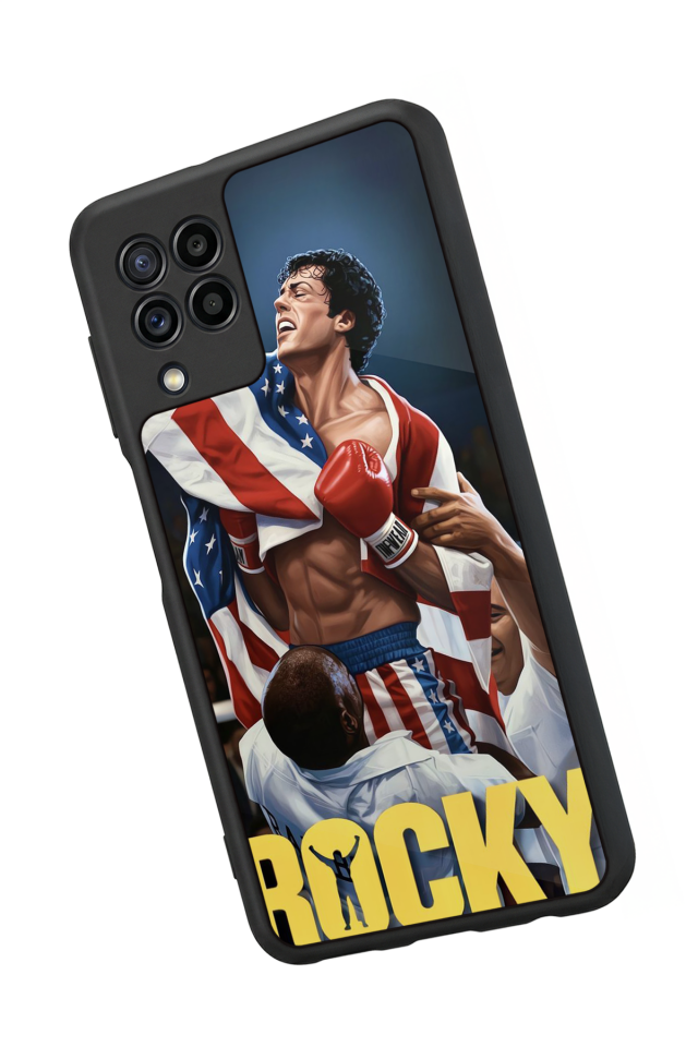 Samsung Galaxy M22 Uyumlu Rocky Tasarımlı Glossy Premium Kılıf