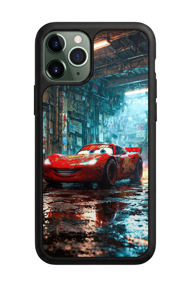 iPhone 11 Pro Max Uyumlu Şimsek McQueen Tasarımlı Glossy Premium Kılıf