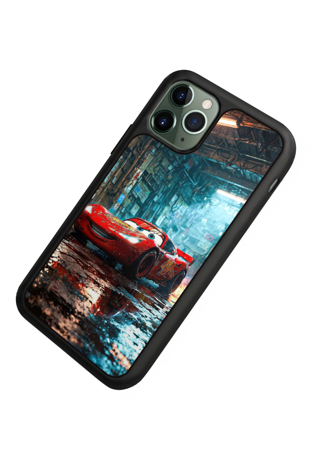 iPhone 11 Pro Max Uyumlu Şimsek McQueen Tasarımlı Glossy Premium Kılıf