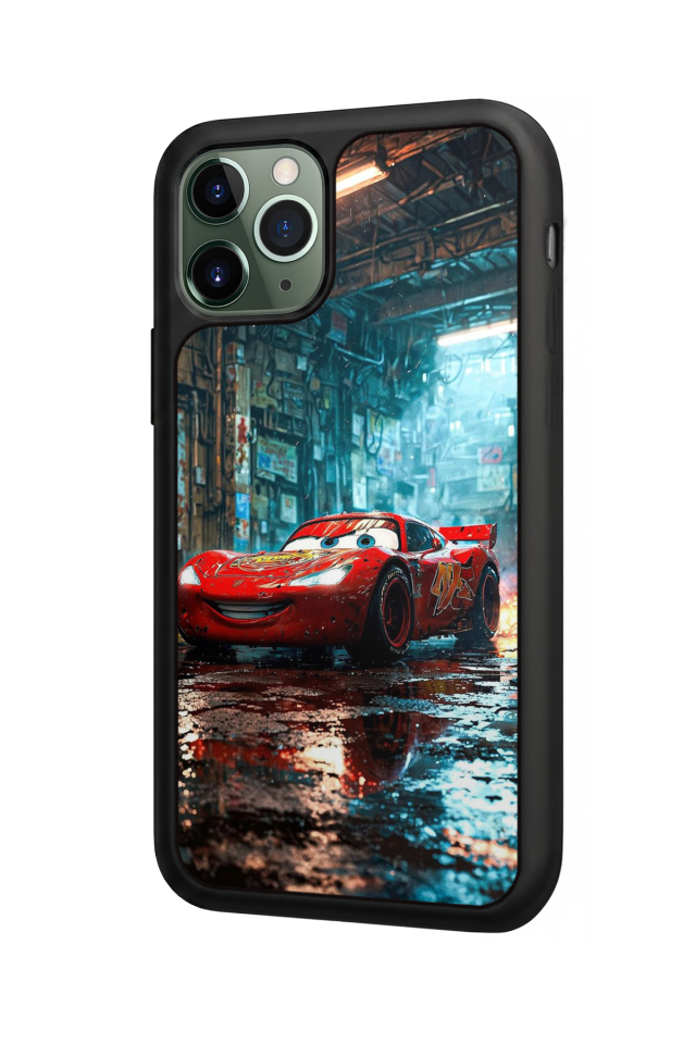 iPhone 11 Pro Max Uyumlu Şimsek McQueen Tasarımlı Glossy Premium Kılıf