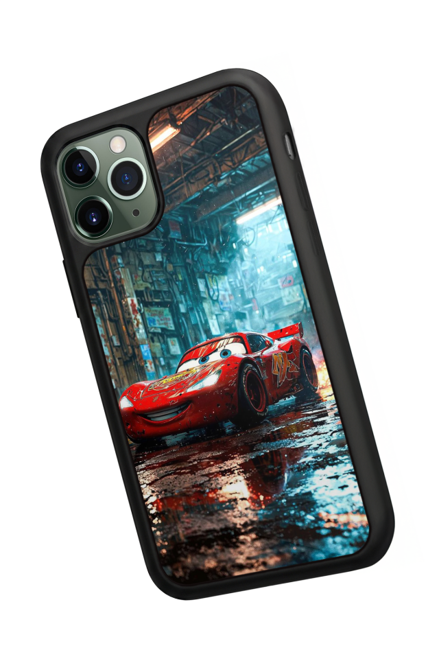 iPhone 11 Pro Max Uyumlu Şimsek McQueen Tasarımlı Glossy Premium Kılıf