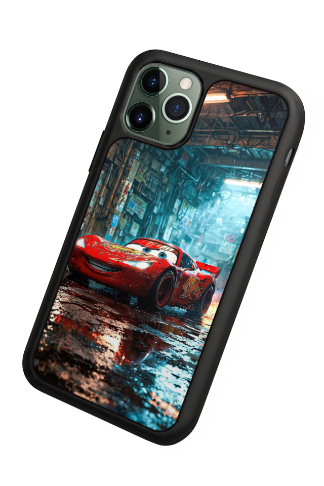 iPhone 11 Pro Max Uyumlu Şimsek McQueen Tasarımlı Glossy Premium Kılıf