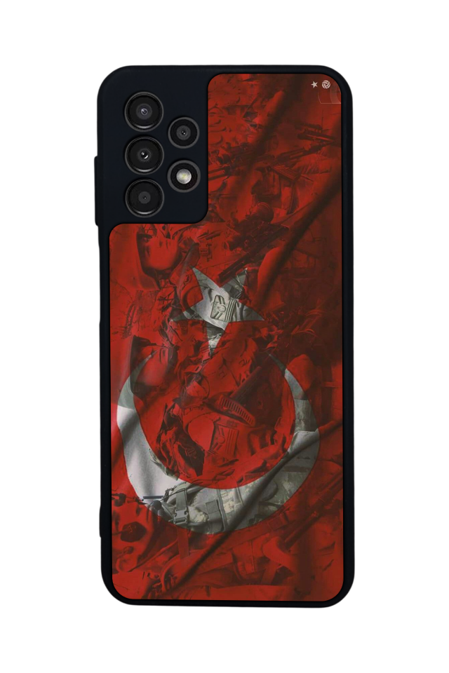 Samsung Galaxy A13 Uyumlu Türk Bayragi Tasarımlı Glossy Premium Kılıf
