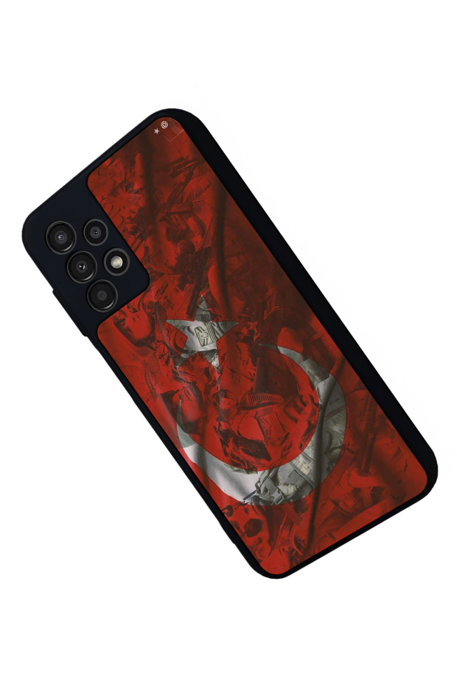 Samsung Galaxy A13 Uyumlu Türk Bayragi Tasarımlı Glossy Premium Kılıf