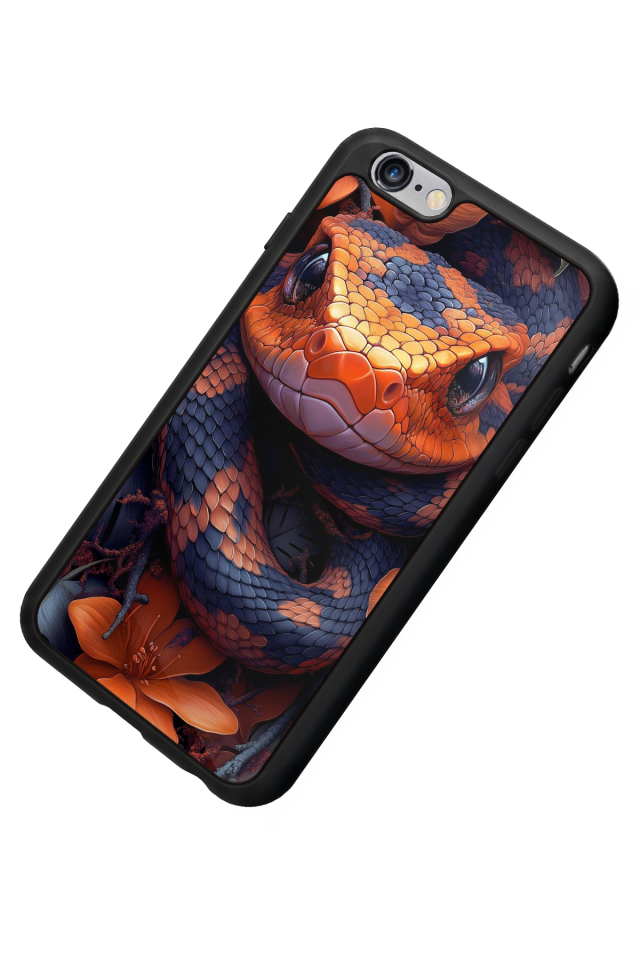 iPhone 6 Plus Uyumlu Yılan Tasarımlı Glossy Premium Kılıf