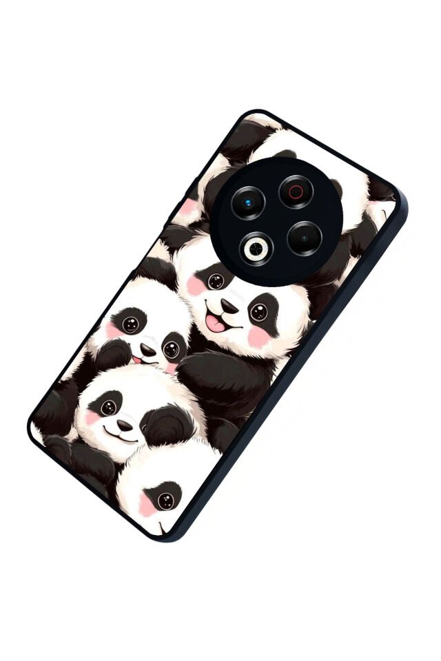 Tecno Spark 30 Uyumlu Panda Tasarımlı Glossy Premium Kılıf