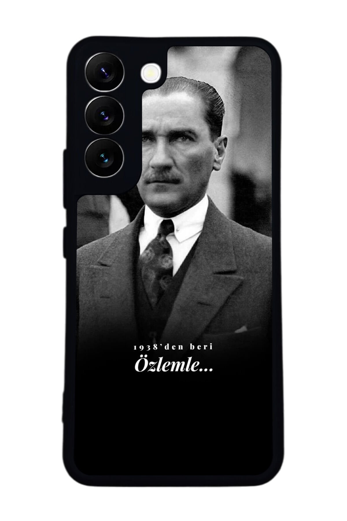 Samsung Galaxy S22 Uyumlu Mustafa Kemal Ataturk Tasarımlı Glossy Premium Kılıf