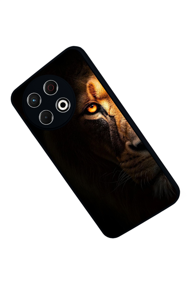 Tecno Spark 30 Pro Uyumlu Aslan Tasarımlı Glossy Premium Kılıf