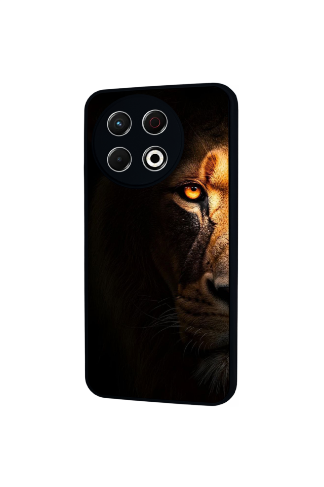 Tecno Spark 30 Pro Uyumlu Aslan Tasarımlı Glossy Premium Kılıf