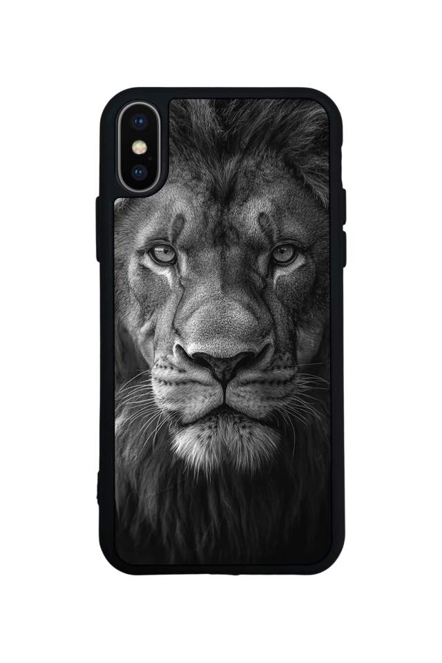 iPhone X/ XS Uyumlu Aslan Tasarımlı Glossy Premium Kılıf