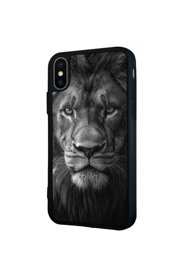 iPhone X/ XS Uyumlu Aslan Tasarımlı Glossy Premium Kılıf