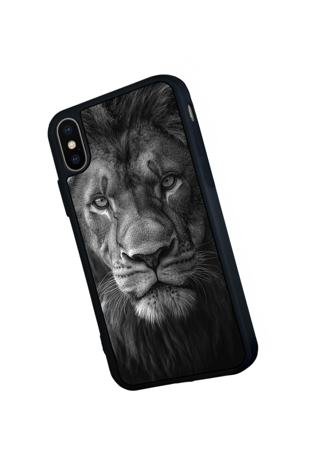 iPhone X/ XS Uyumlu Aslan Tasarımlı Glossy Premium Kılıf