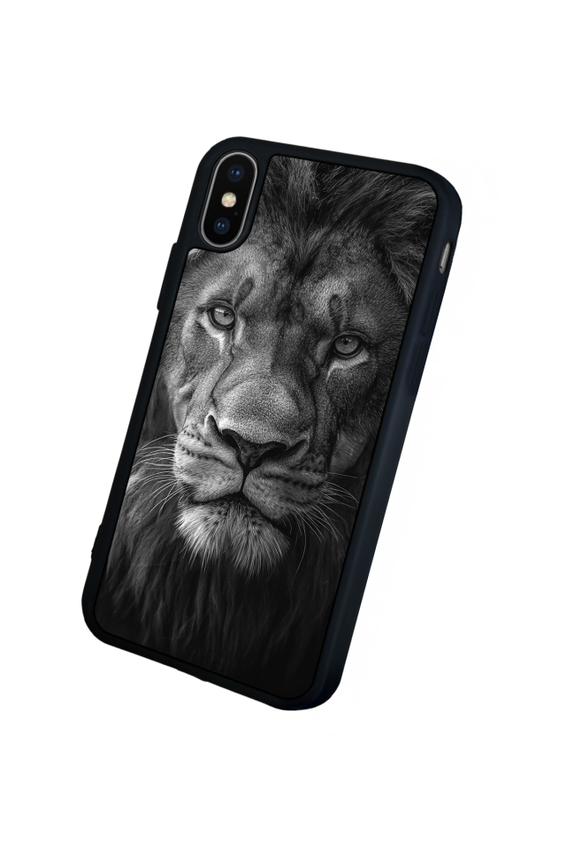 iPhone X/ XS Uyumlu Aslan Tasarımlı Glossy Premium Kılıf