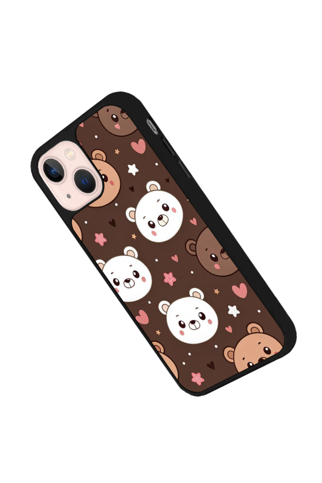 iPhone 13 Mini Uyumlu Ayı Tasarımlı Glossy Premium Kılıf