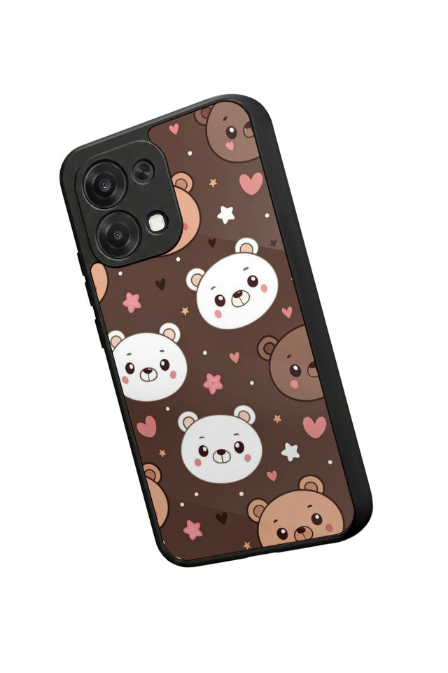 Oppo A6 Pro Uyumlu Ayı Tasarımlı Glossy Premium Kılıf