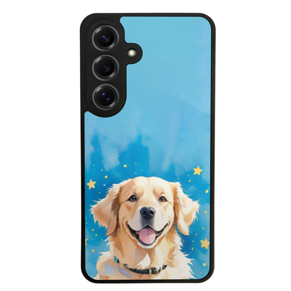 Samsung Galaxy S25 Uyumlu Golden Kopek Tasarımlı Glossy Premium Kılıf